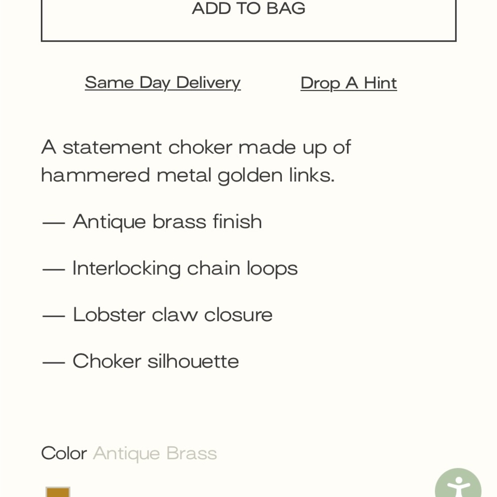 Cult Gaia Antique Brass Dulce Choker - Picture 4 of 5